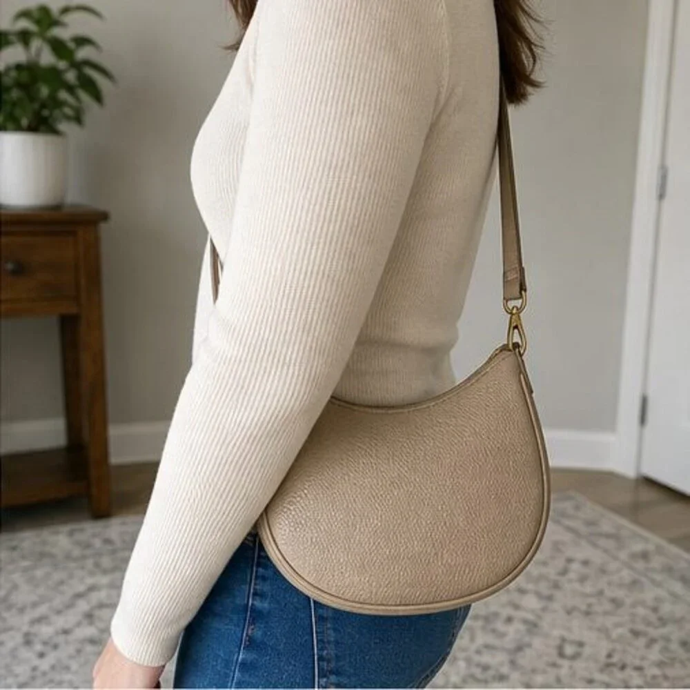 Slate Pebbled Crossbody Bag